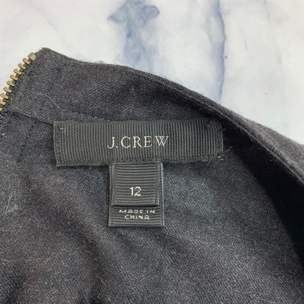J. Crew Black White Blurred Ikat Top Blouse - Picture 6 of 8